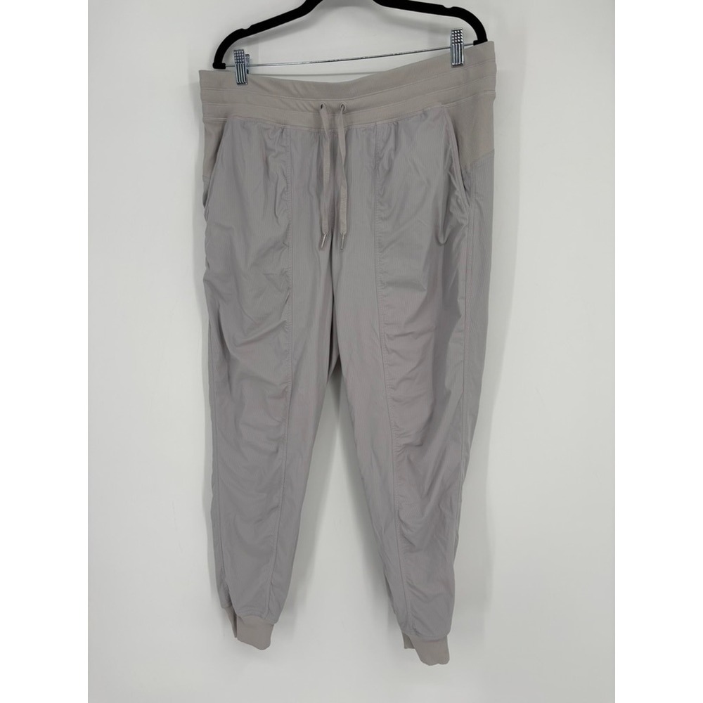 Lululemon Joggers Womens 14 Grey Beyond the Studio Ribbed Athletic Pant